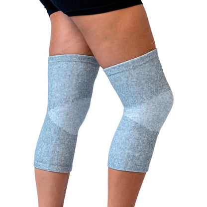 Bamboo knee sleeves on both knees